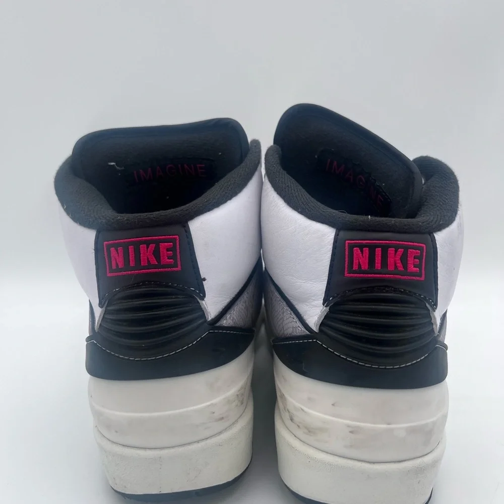 Size 6.5y-Nike Air‎ Jordan 2 Retro Python White Fire Red Black (DQ8562-102)